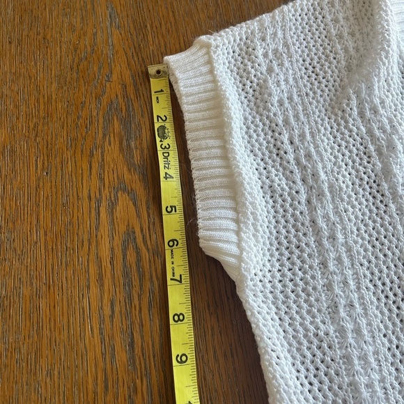 Faded Glory White Cardigan Sweater with Textured Knit Size Large - Picture 5 of 9